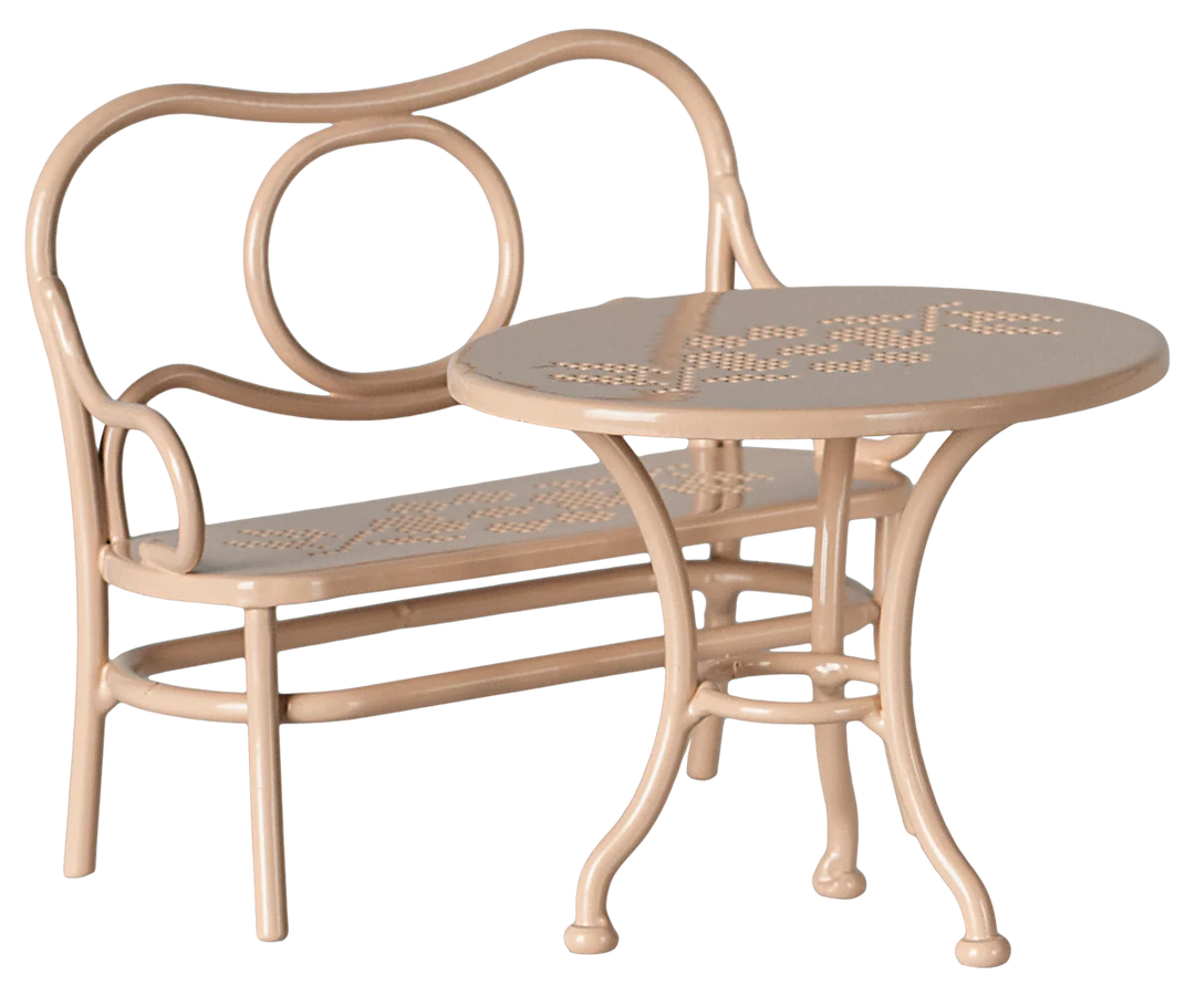 Cafe Table Set for Mouse | Pale Pink