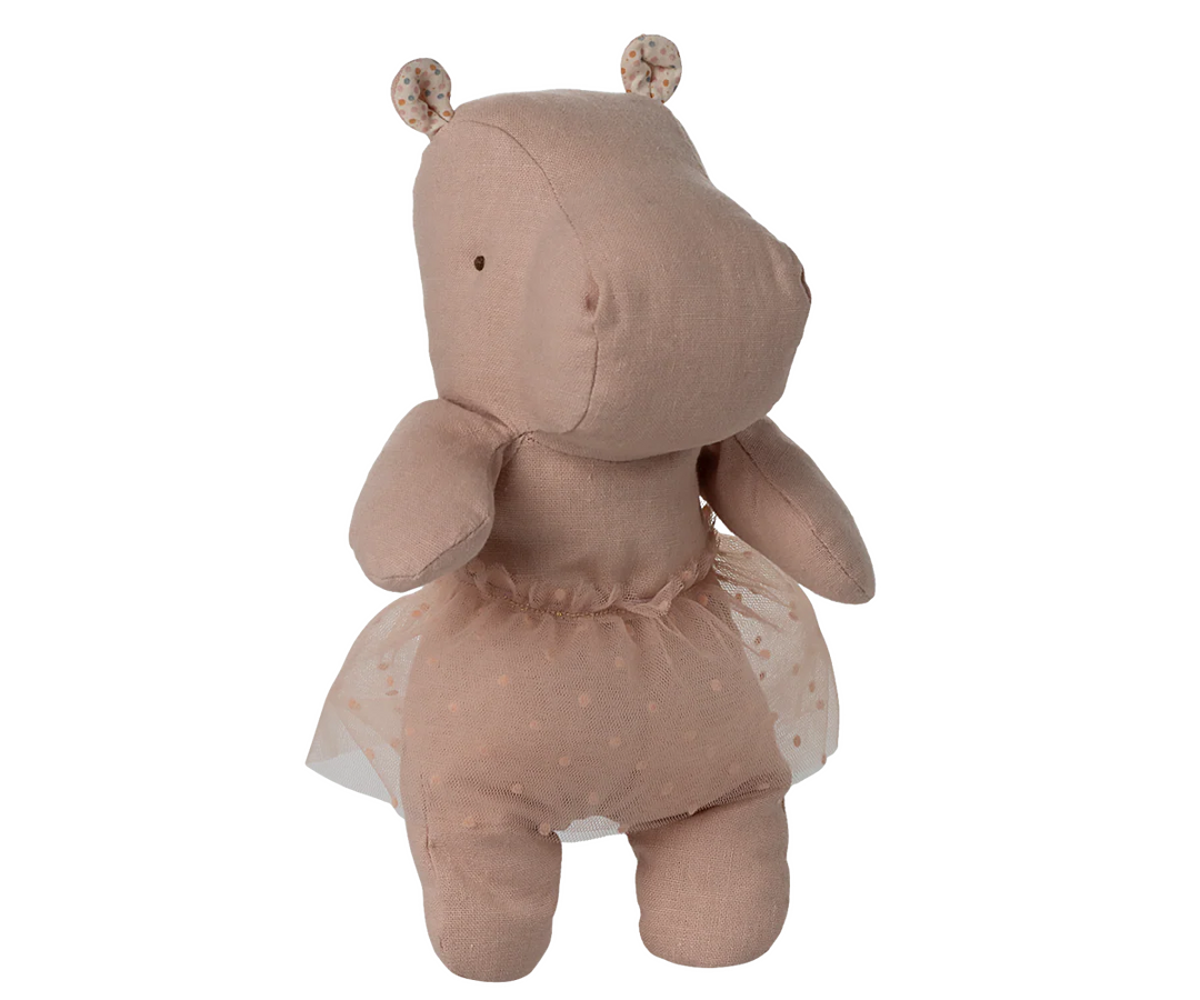 Small Hippo with Skirt | Safari Friends | Soft Rose