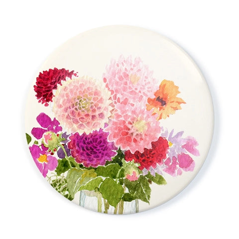 Pink Dahlias | Pocket Mirror