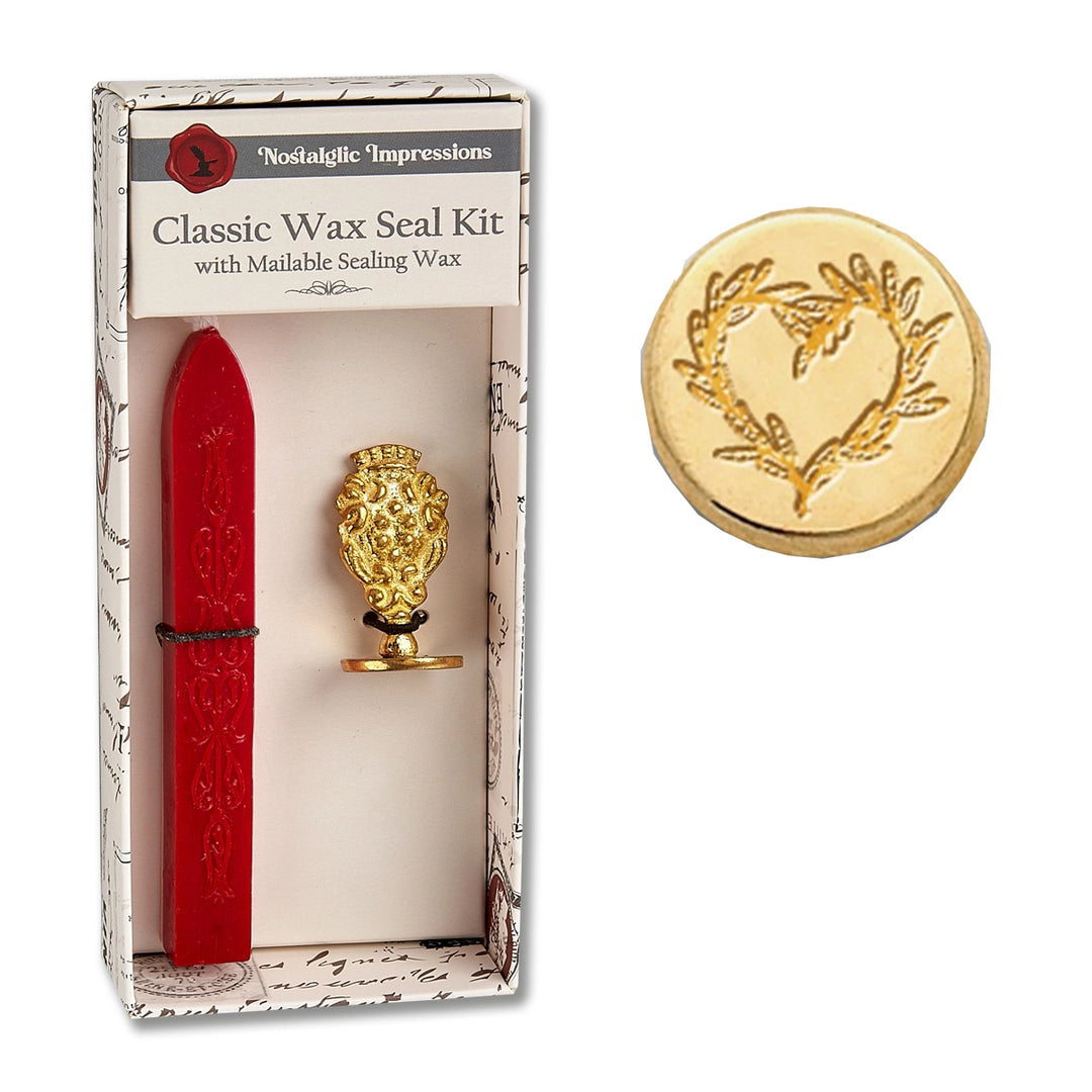 Florentine Brass Stamp Wax Seal Kit | Branch Heart