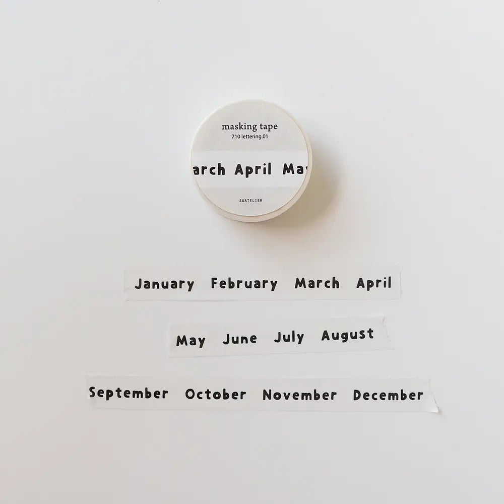 Months of the Year Washi Tape