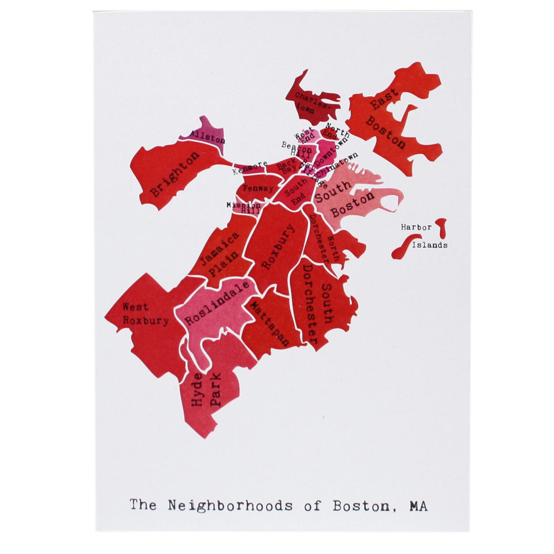 Map of Boston | Greeting Card