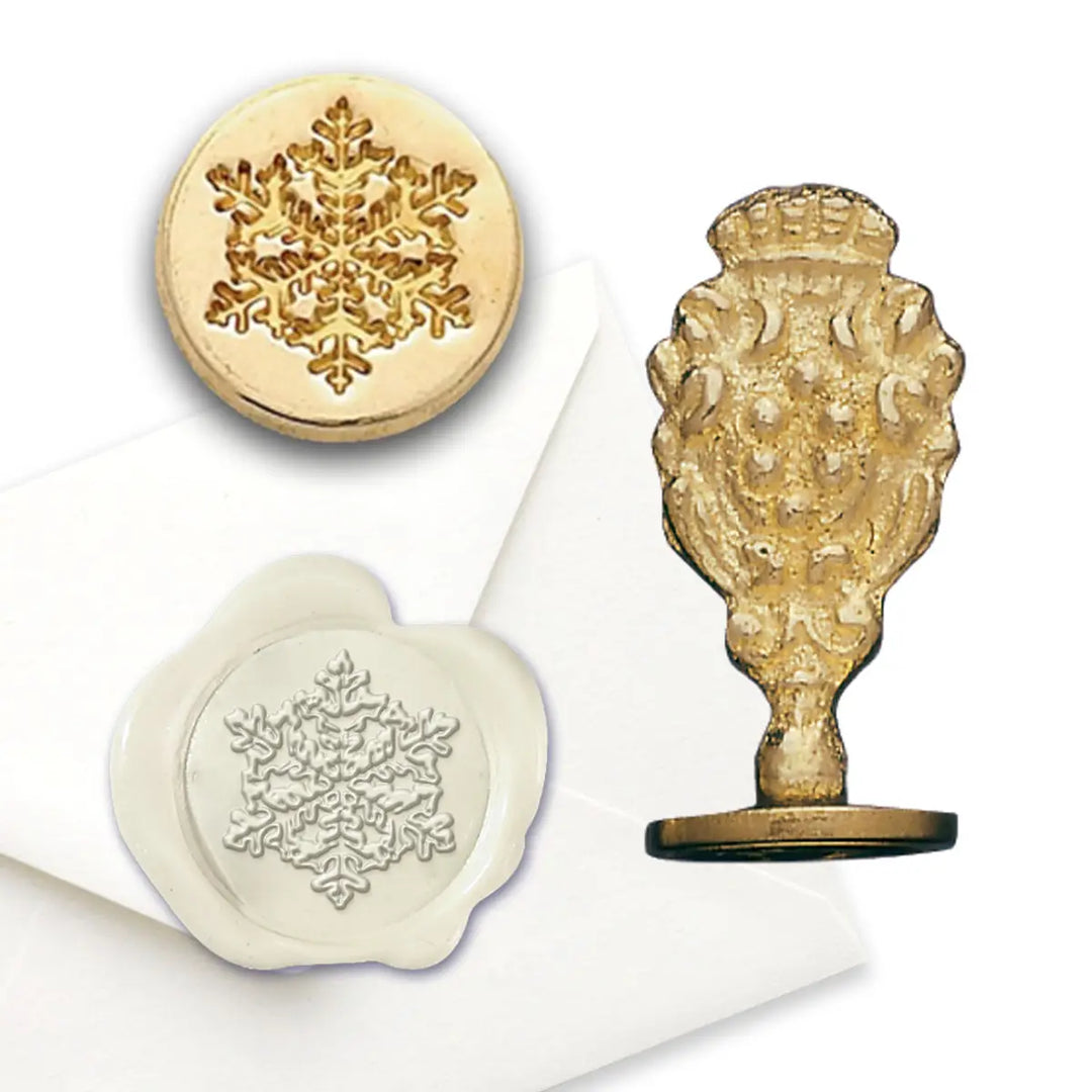 Florentine Brass Stamp Single Wax Seal | Snowflake
