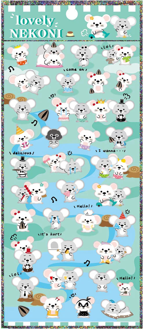 Lovely Mouse Sticker Set
