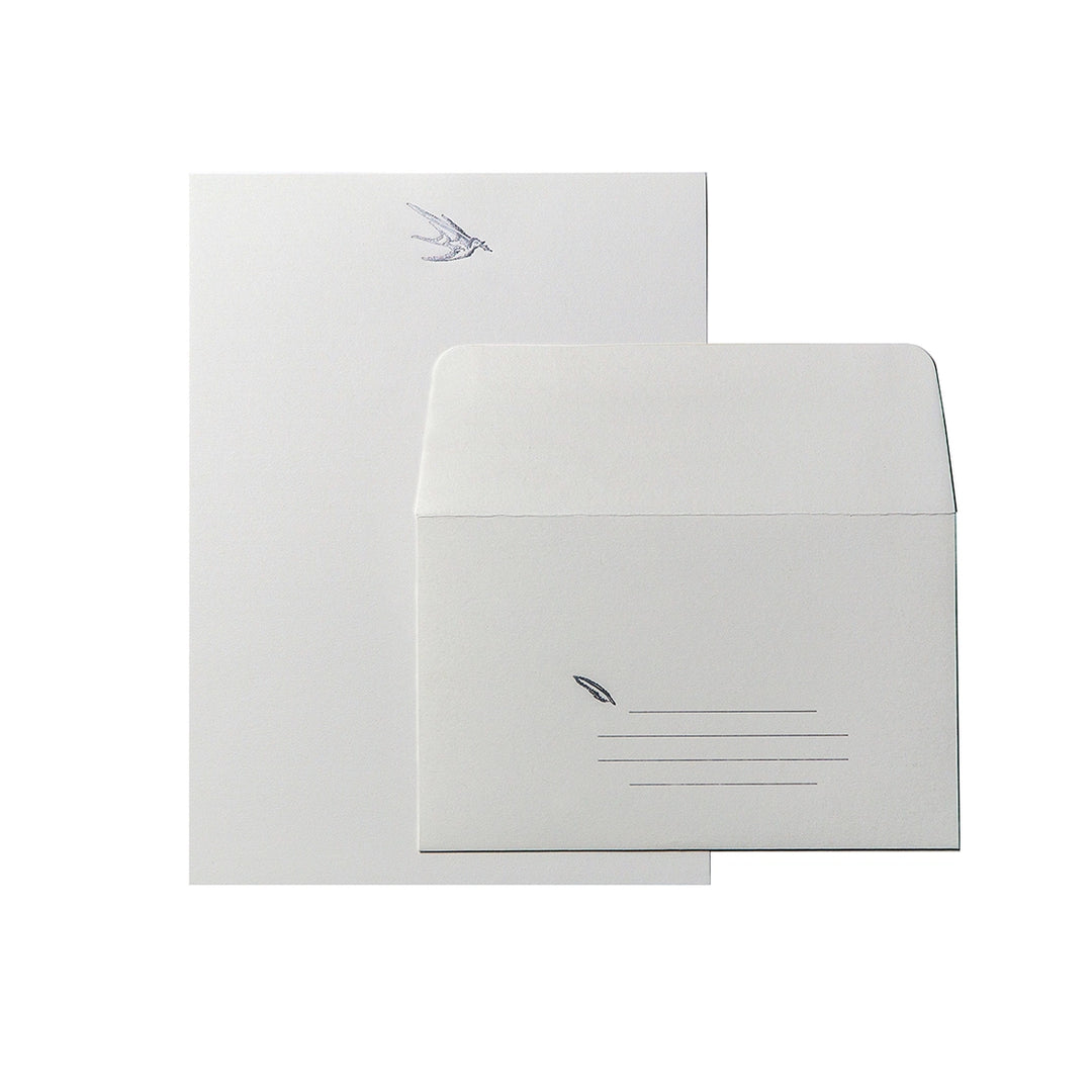 Bird with Pen Letterpress Letter Set