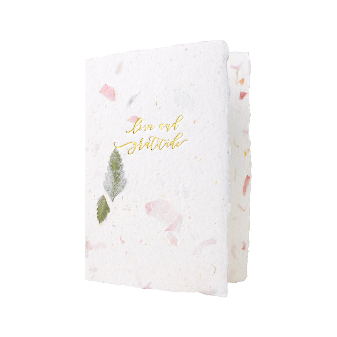 Floral Letterpressed Love and Gratitude | 6 Card Set