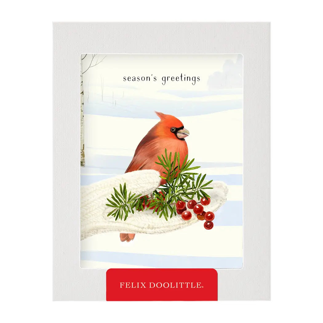 Cozy Cardinal Holiday Card