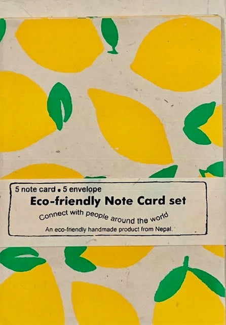 Lemons Folded Note Cards with Envelope | Set of 5 *