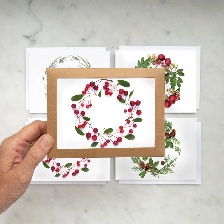 Holiday Rings and Wreaths | Assorted 8 Card Set