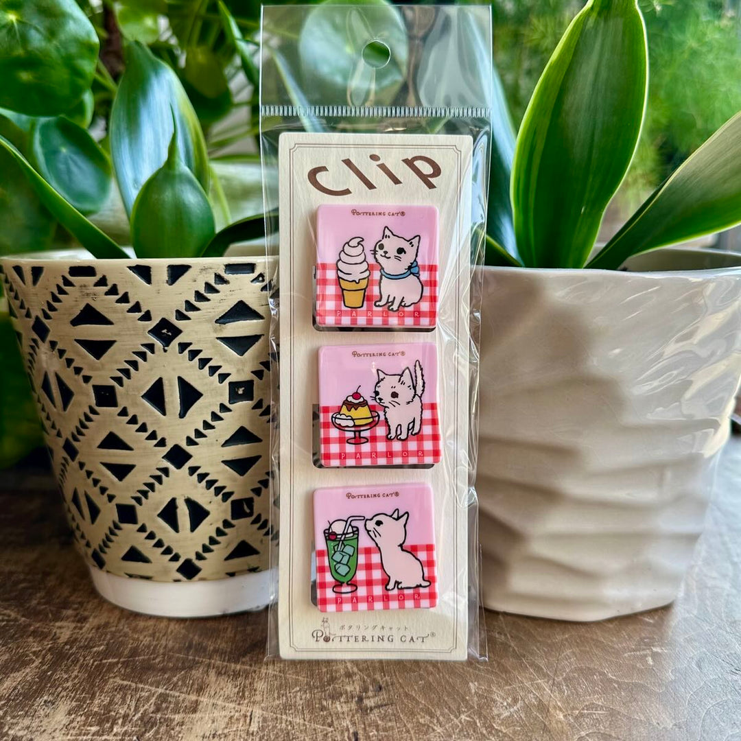 Dessert Cat Standing Clip | Set of 3