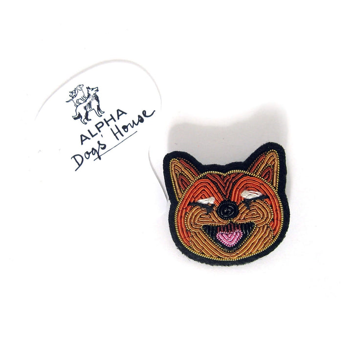 Shiba Hand-Embroidered Pin *