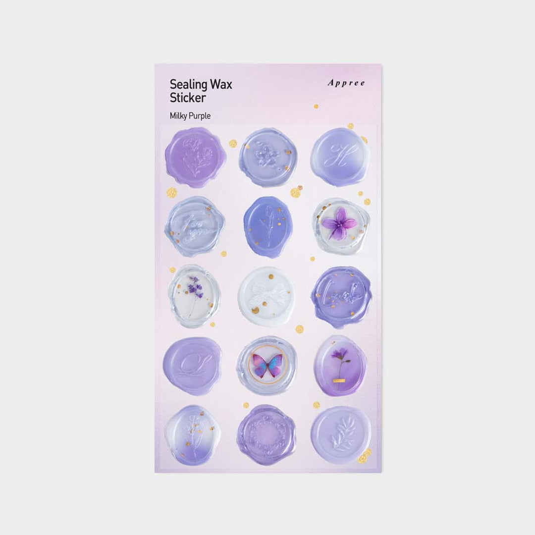 Milky Purple Sealing Wax Sticker