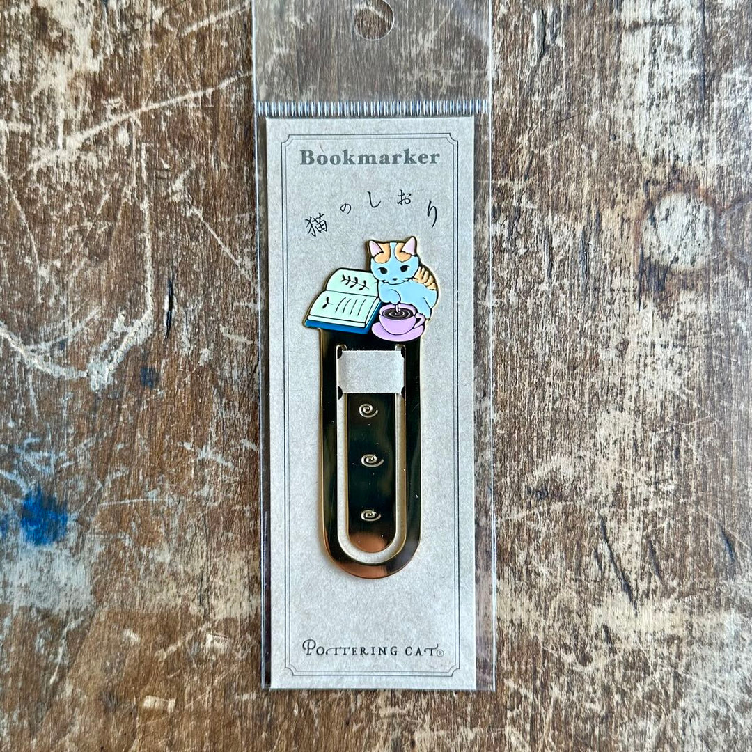 Hot Cocoa Cat Reading Bookmark