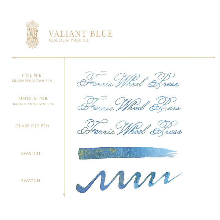 Valiant Blue | Fountain Pen Ink | FerriTales | The Beauty and the Beast