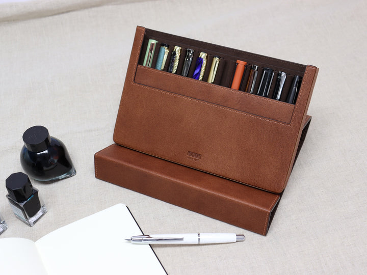 Wild Elk Leather Pen Case for 12 Pens