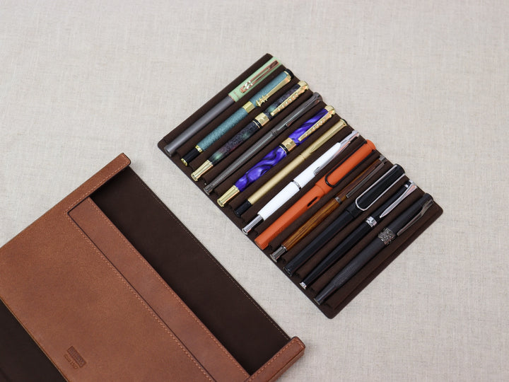 Wild Elk Leather Pen Case for 12 Pens