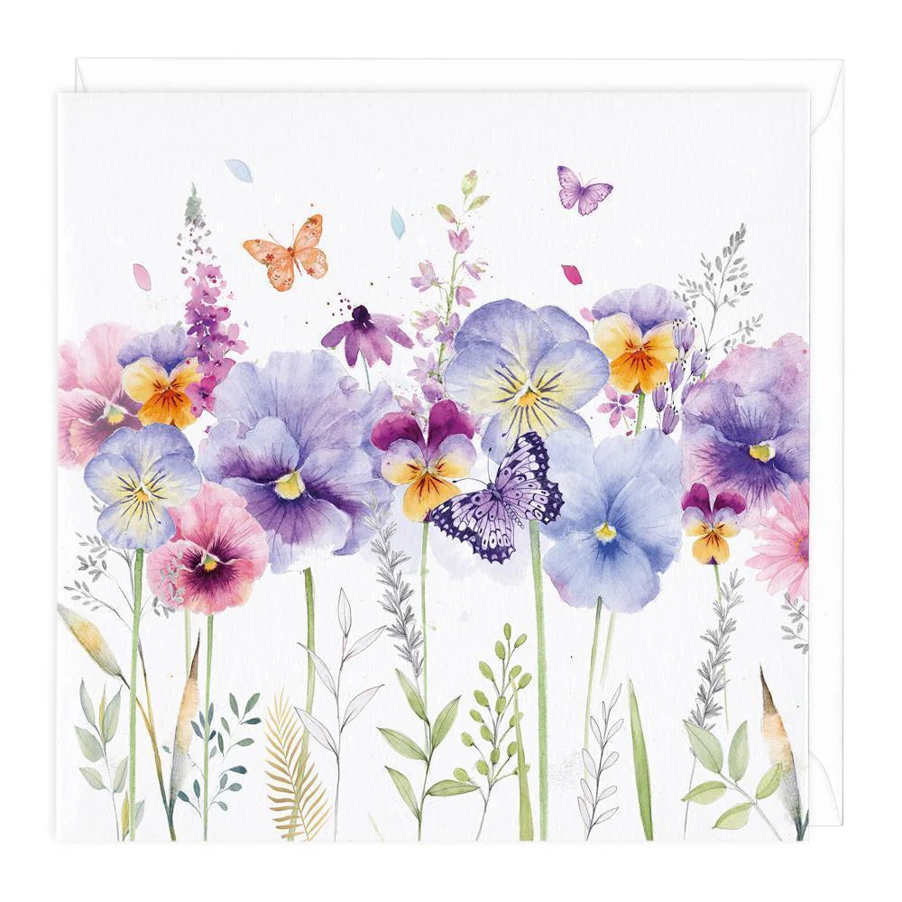 Pansies Garden | Greeting Card*