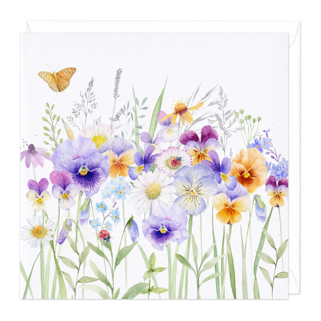 Pansies Bunch | Greeting Card*