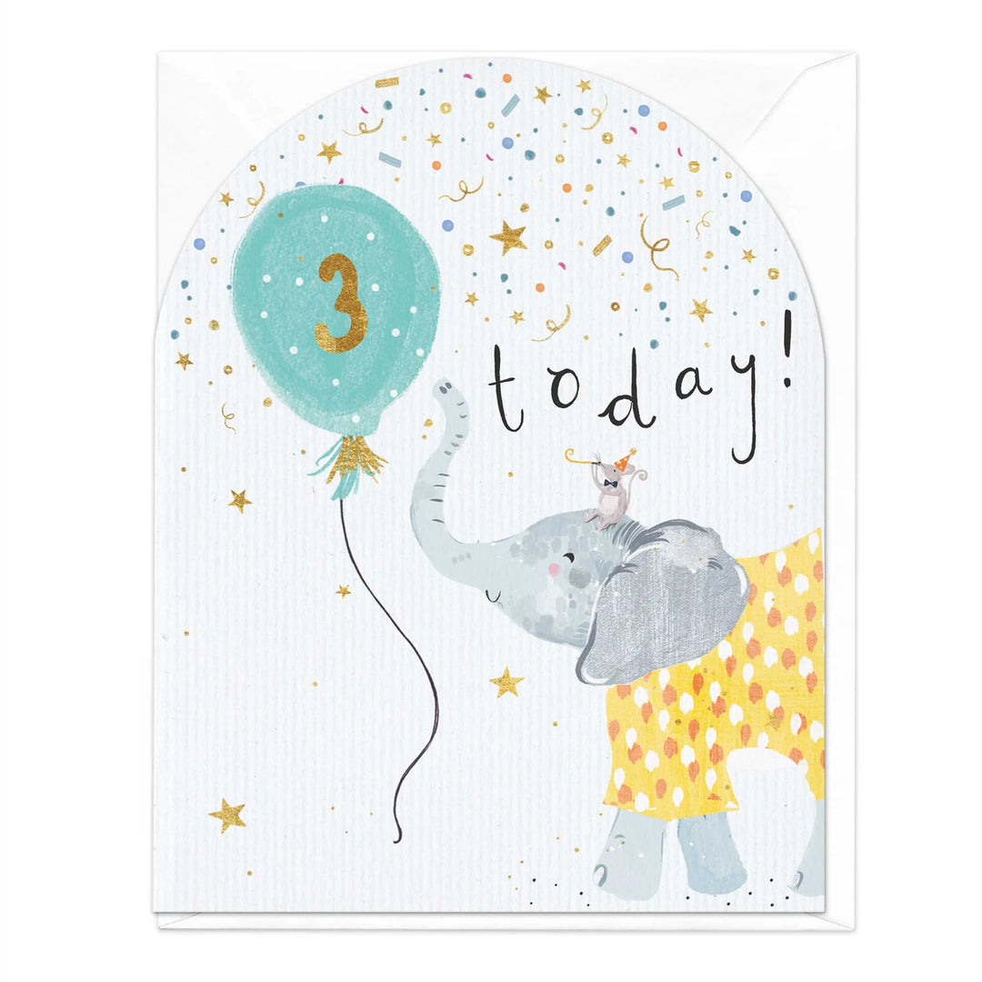 Elephant 3 Today Birthday | Greeting Card
