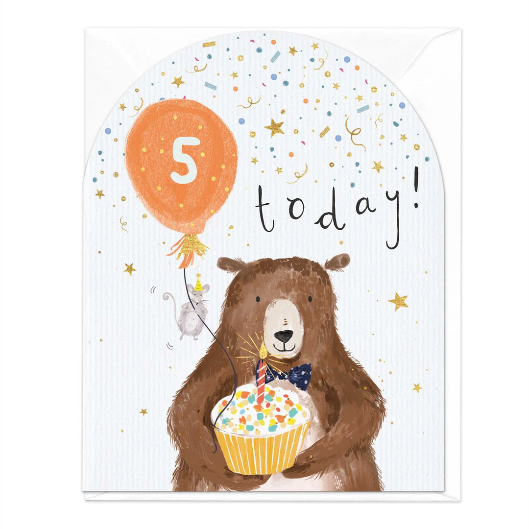 Bear 5 Today Birthday | Greeting Card