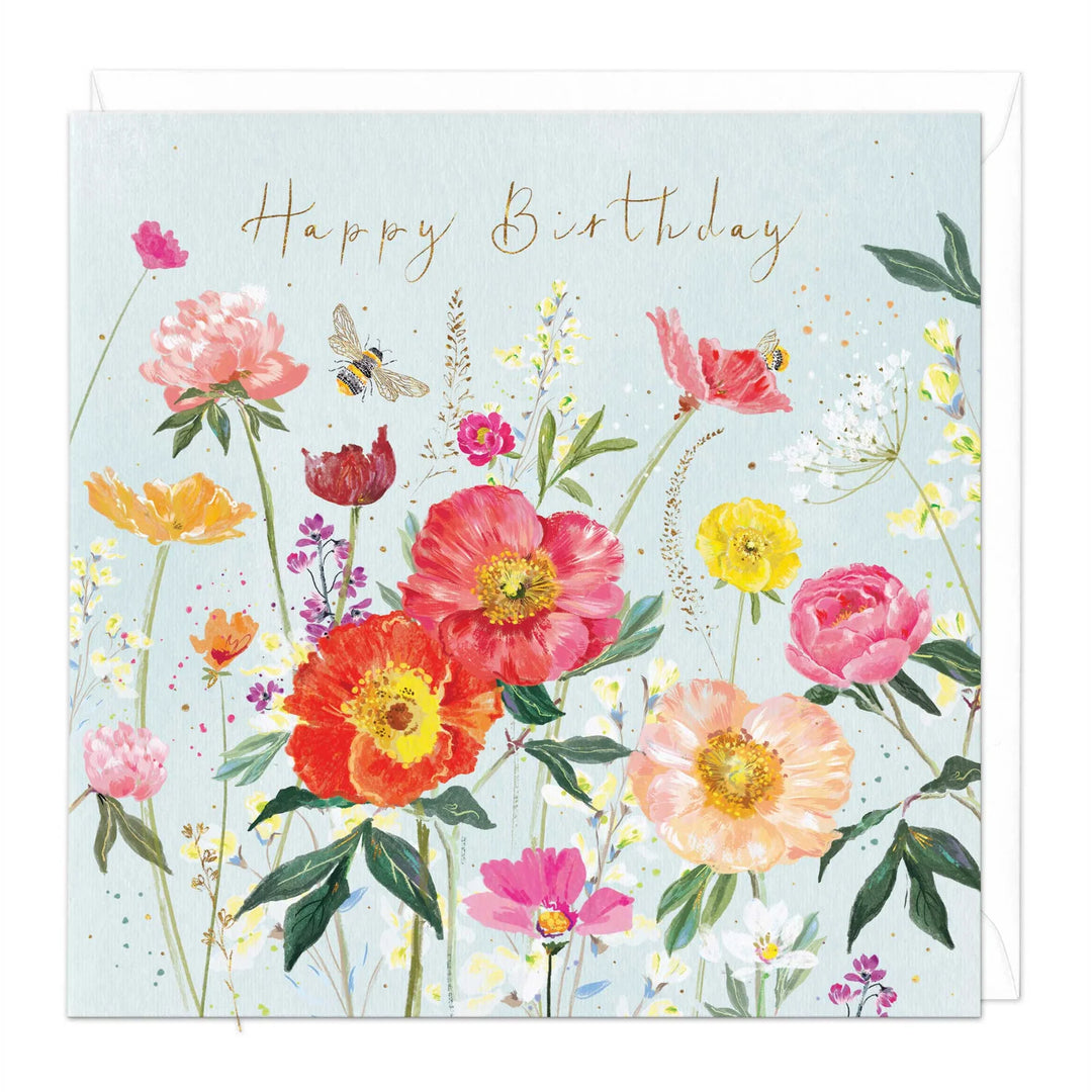 Bright Summer Garden Birthday | Greeting Card*