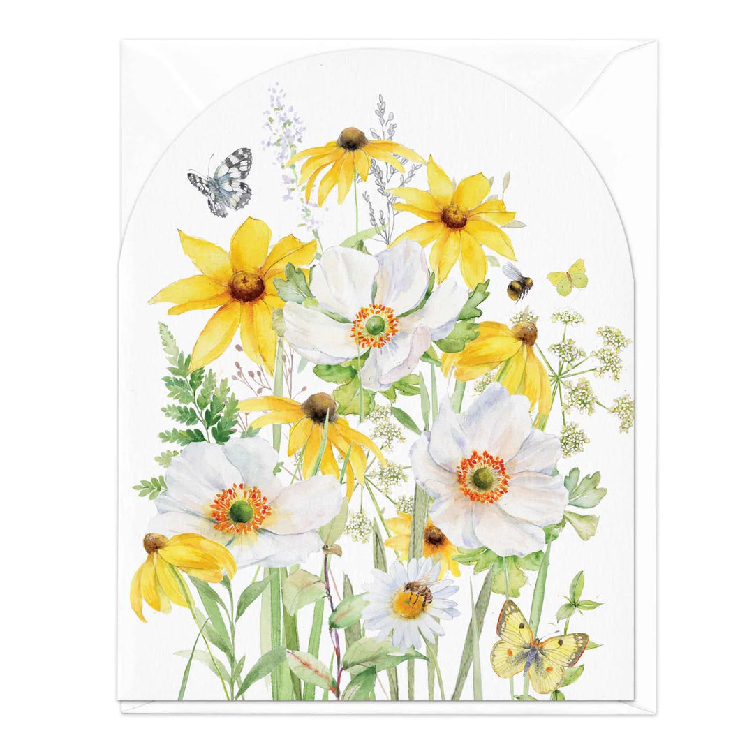 Dog Rose and Echinacea | Greeting Card