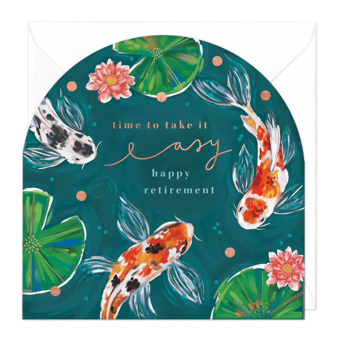 Koi Pond Retirement | Greeting Card