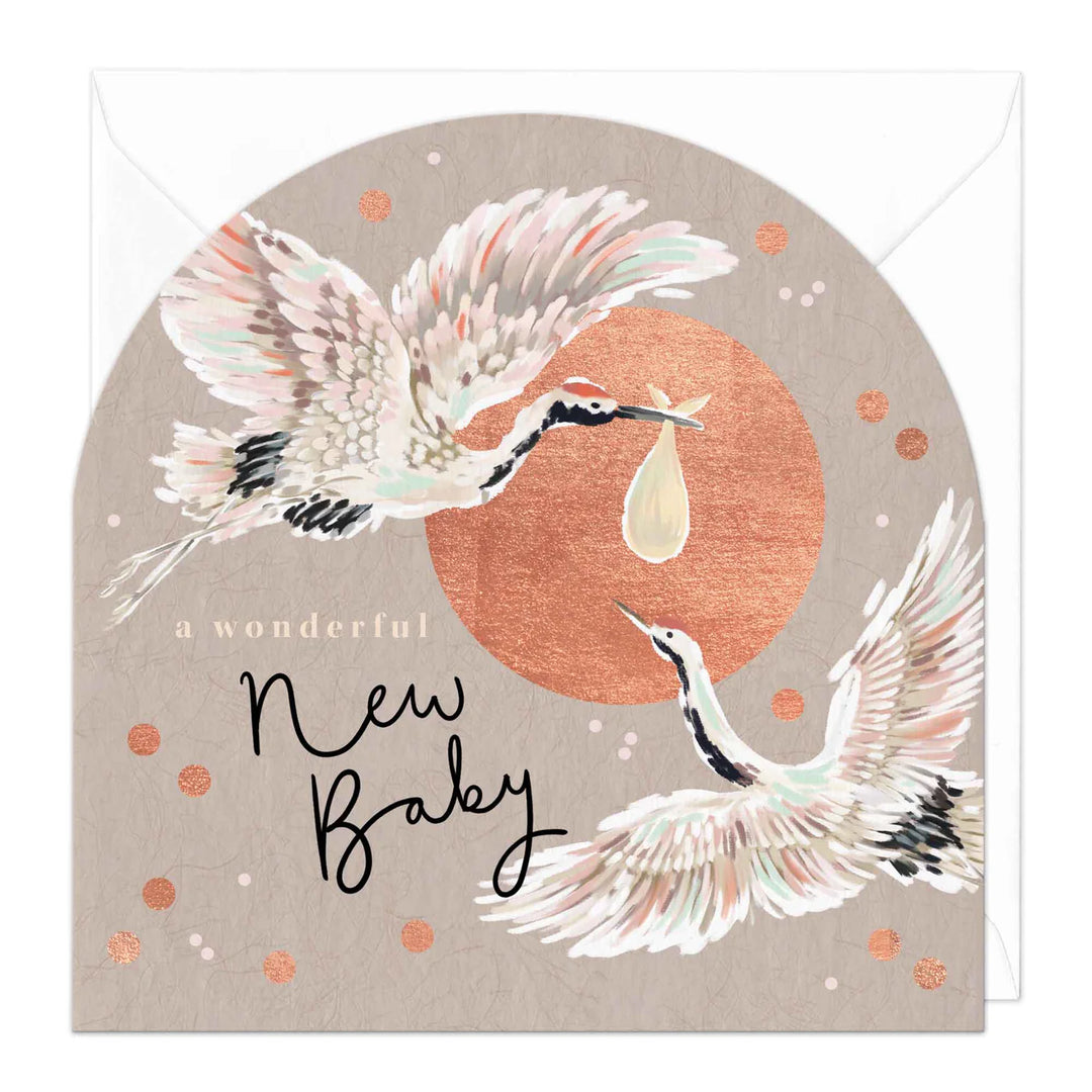 New Baby Flying Storks | Greeting Card