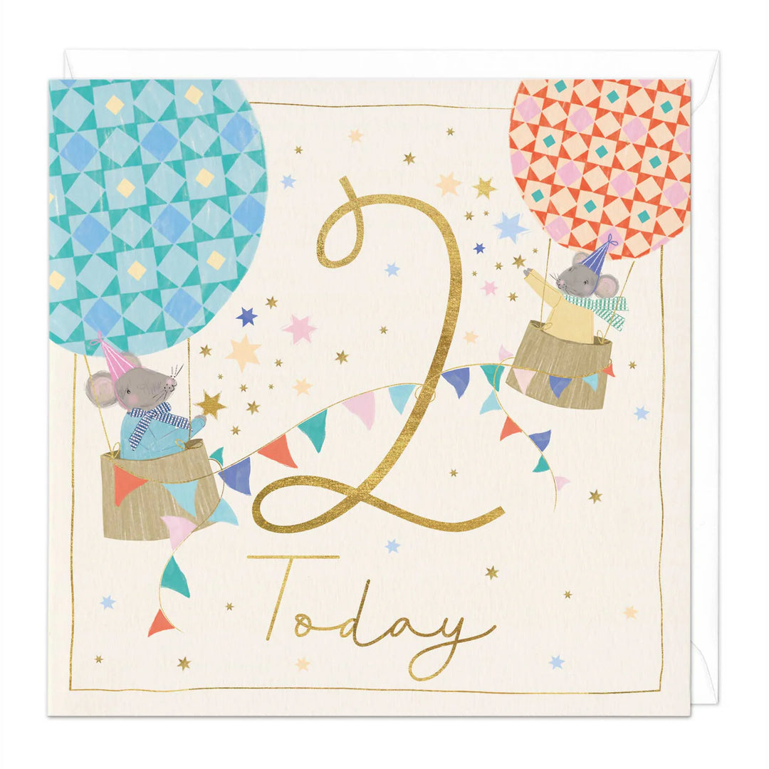 Tiny Travelers Turn 2 | Greeting Card