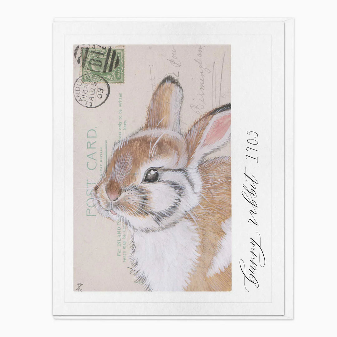 Bunny Rabbit Vintage Art | Greeting Card