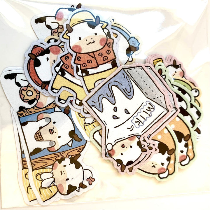 Cow Boba Sticker Set