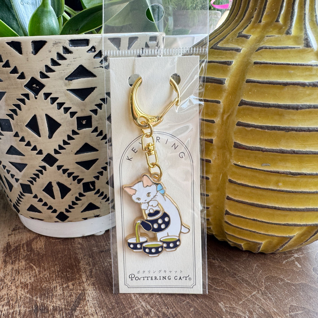 Green Tea Cat Keychain