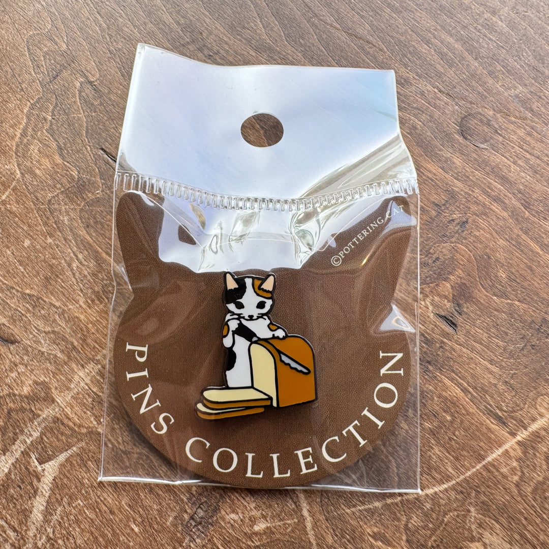Bread Cat Enamel Pin
