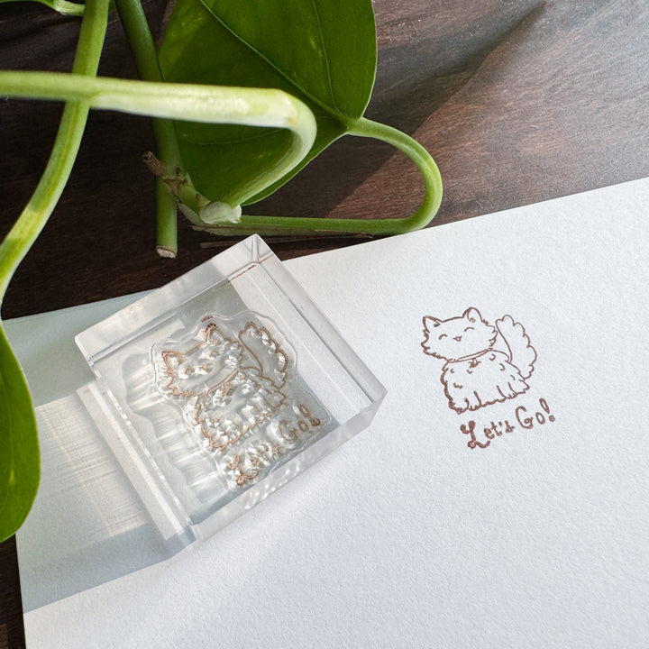 Let's Go Cat | Acrylic Stamp