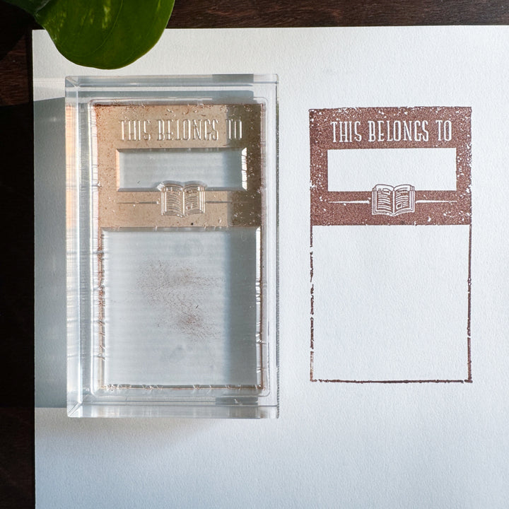 This Belongs to Bookplate | Acrylic Stamp