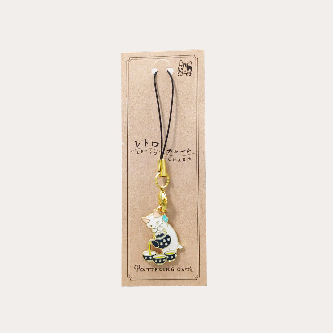 Tea Art Cat Enamel Charm