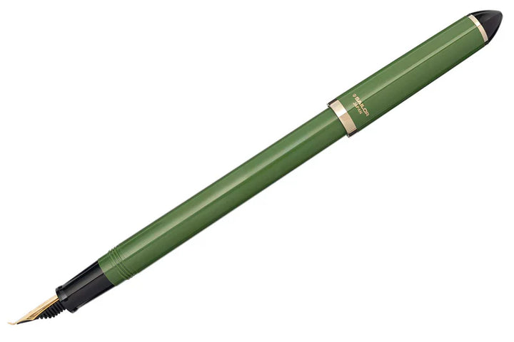 Compass Fude De Mannen Fountain Pen | Green | 50 Degree Fude Nib