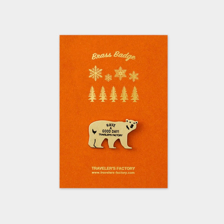 TRAVELER'S FACTORY Bear Brass Badge TRAVELER'S FACTORY Bear Brass Badge