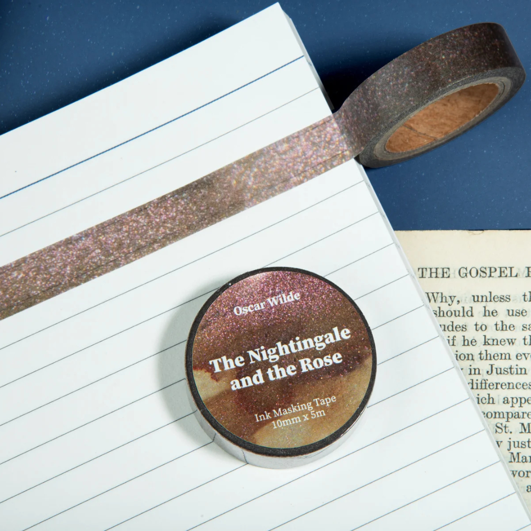 Oscar Wilde Ink Masking Tape | The Nightingale and the Rose