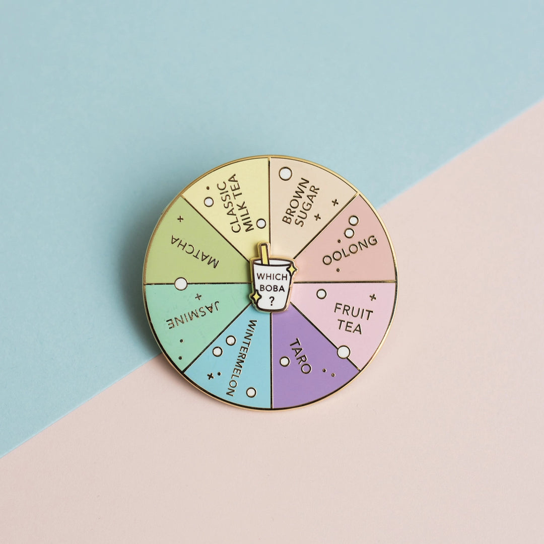 Which Boba Flavor Interactive Enamel Pin