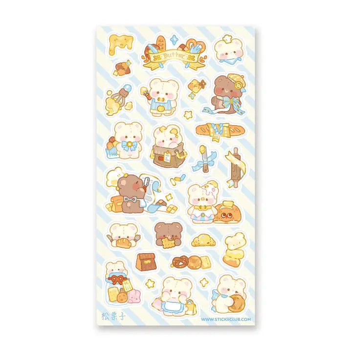 Beary Sweet Bakery Sticker Sheet