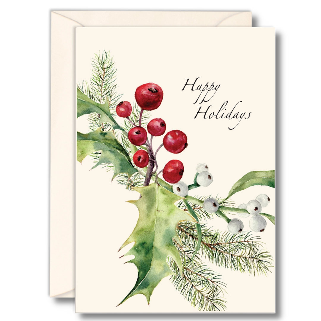 Holiday Berries Holiday Card | 8 Card Set
