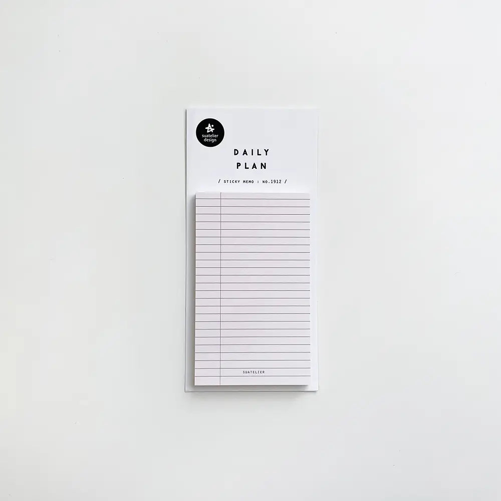 Lined Daily Plan Sticky Note