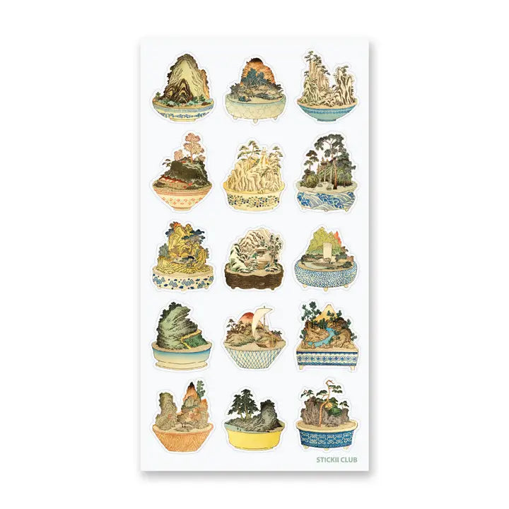 Bonsai Art Sticker Sheet