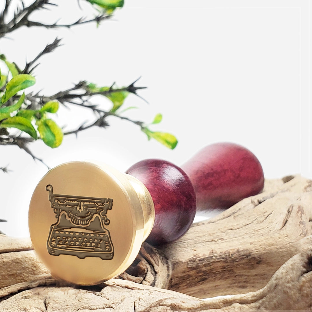 Classic Rosewood Handle Wax Seal Stamp | Typewriter