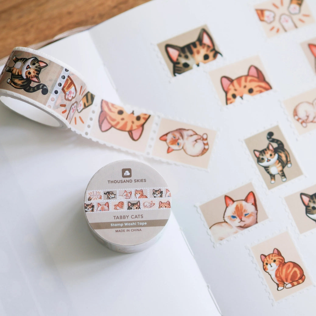 Tabby Cats Stamp Washi Tape