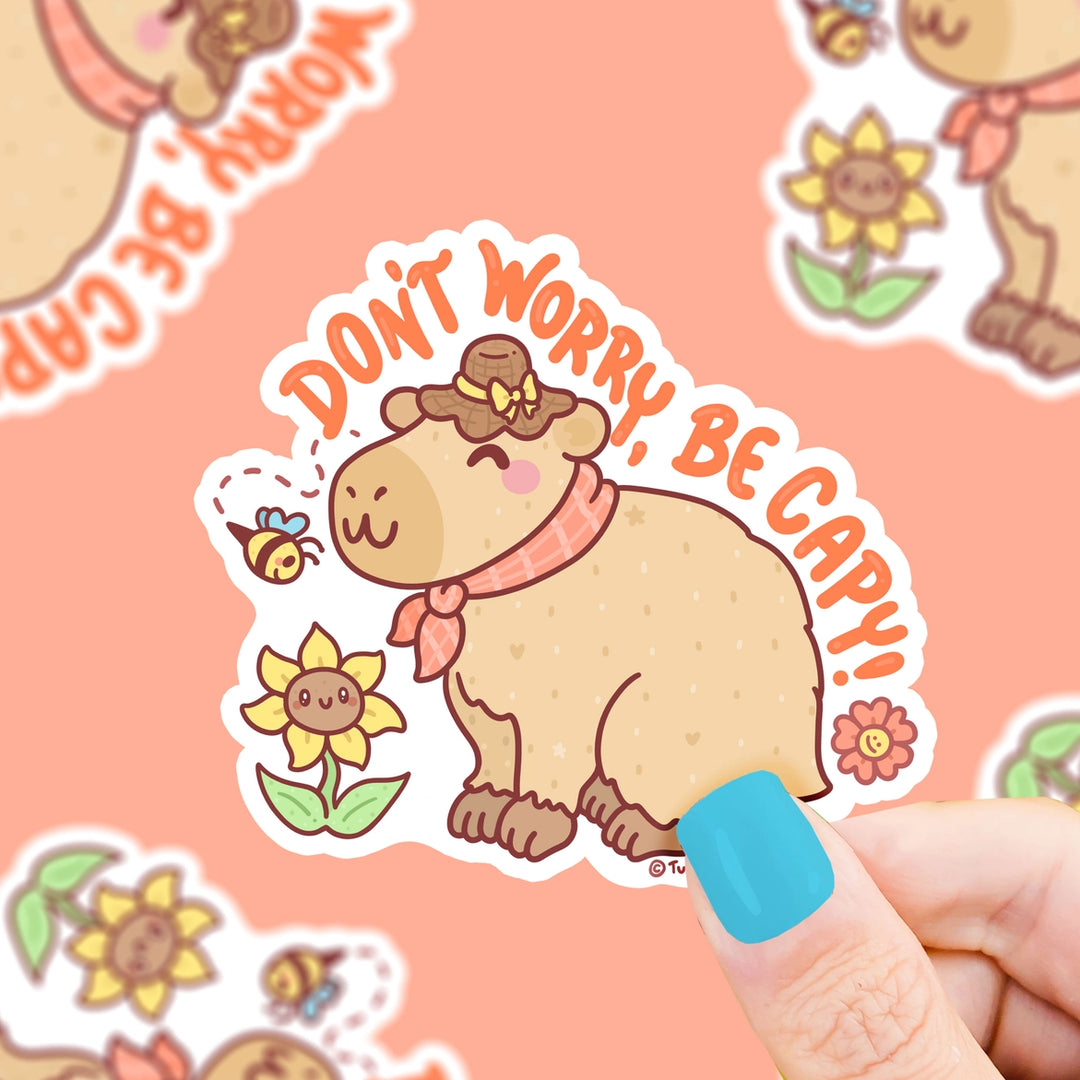 Don't Worry Be Capy | Vinyl Sticker *