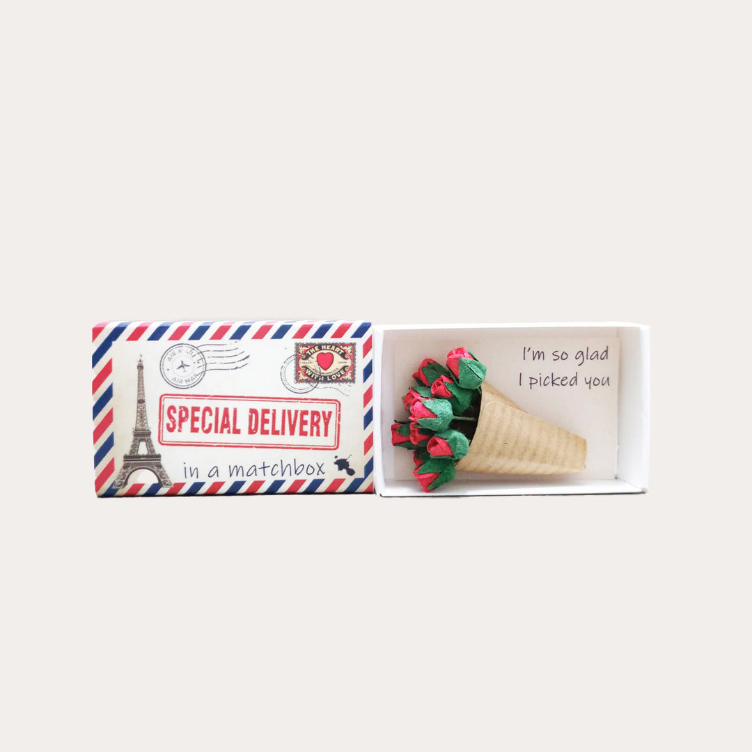 Special Delivery in a Matchbox | Bouquets of Roses *