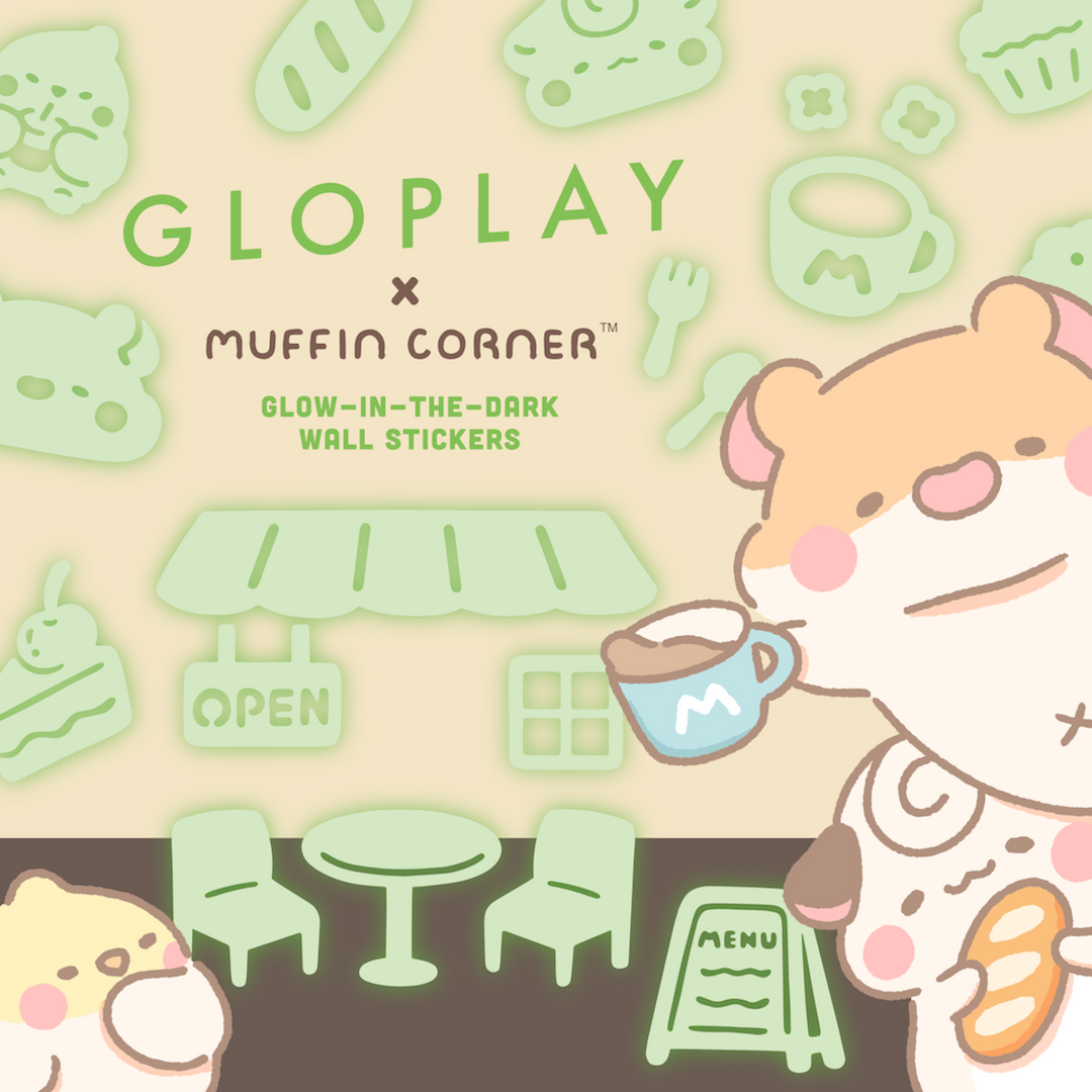 Midnight Cafe Glow in the Dark Stickers | Muffin Corner Special Edition