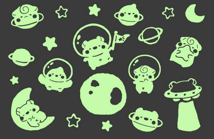 Starlight Explorer Glow in the Dark Stickers | Muffin Corner Special Edition